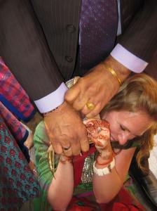 Joota Chupai-Stealing of the jutti. I sat on his feet.